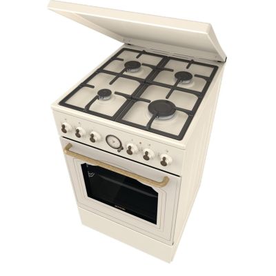 2. GORENJE GKS5B70CLI Retro gas-electric cooker | AirFry | convection | AquaClean | cream