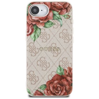 3. Guess 4G Flowers Print MagSafe iPhone 16e Case - Pink
