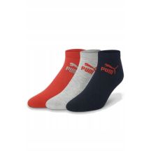Puma Men's 3-Pack Cotton Ankle Socks Gray/Red/Navy