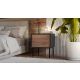 3. CORTINA bedside table 2 pcs 45x40x51 black/walnut