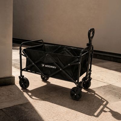 10. Wozinsky WZP-80 beach, tourist, garden, durable, wide wheels, up to 80 kg - black