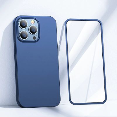 2. Joyroom 360 Full Case front and back cover for iPhone 13 Pro Max + tempered glass screen protector blue (JR-BP928 blue)