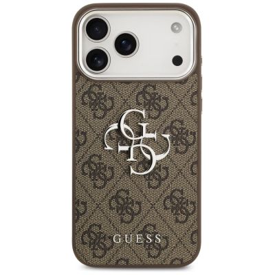 3. Guess 4G Big 4G Classic Logo Case for iPhone 17 Pro Max Brown - Silver