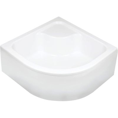 Semicircular acrylic shower tray 80x80 cm - deep