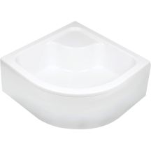 Semicircular acrylic shower tray 80x80 cm - deep