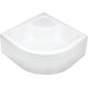 Semicircular acrylic shower tray 80x80 cm - deep