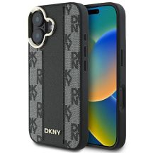 DKNY Checkered Pattern Magsafe iPhone 16 Plus Case - Black