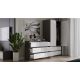 9. M6 MALWA CHEST OF DRAWERS 120CM ANT/WHITE SET