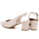 4. Beige Sergio Leone SK463 women's pumps with a strap