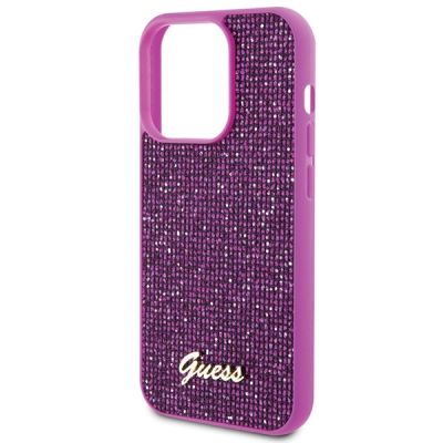 6. Guess Disco Metal Script case for iPhone 15 Pro - pink