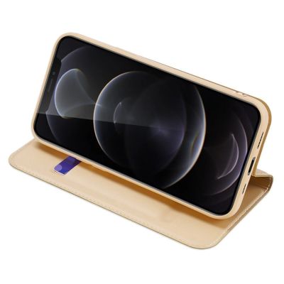4. Dux Ducis Skin Pro Bookcase type case for iPhone 13 Pro golden