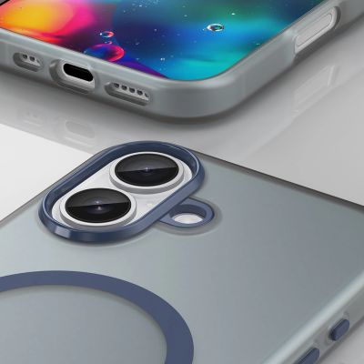 9. Magnetic Abrasive iPhone 17 Case Compatible with MagSafe - Matte Blue
