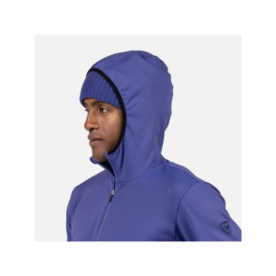 5. ROSSIGNOL Men's Mid Layer Stretch Hoodie Blue