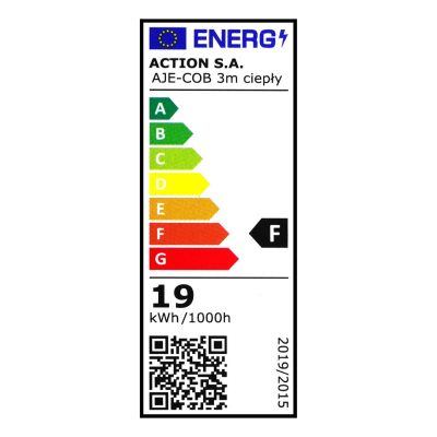 11. 3 m COB LED Strip with Power Supply, Warm White, IP20