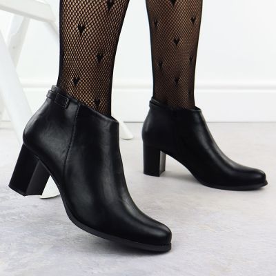 6. Jezzi ASA125-36 classic women's ankle boots with a block heel