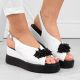 4. Leather wedge sandals with beads Filippo W PAW529B white