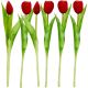 25. BOUQUET OF 7 RED TULIPS 31 CM LIKE LIFE SPRING DECORATION