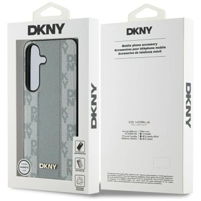 8. DKNY Leather Checkered Pattern MagSafe case for Samsung Galaxy S25 taupe