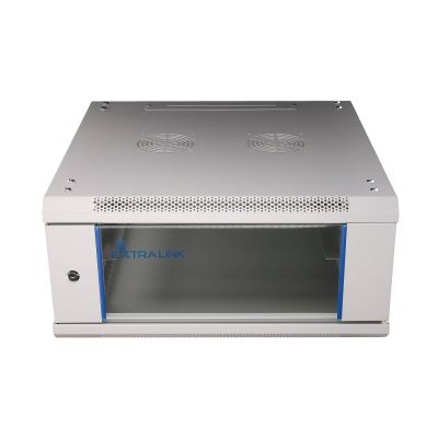 14. Extralink 4U 600x600 Gray Wall-Mounted Rack Cabinet