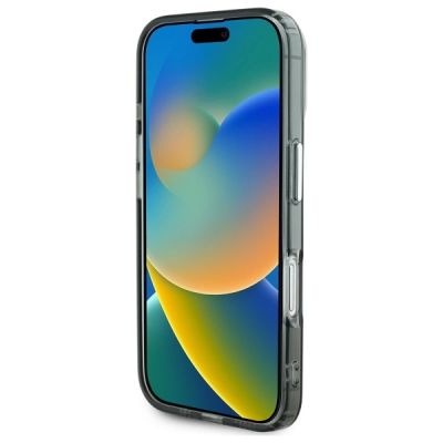 5. Karl Lagerfeld IML Monogram Karl & Choupette Head MagSafe iPhone 16 Case - Black