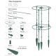 18. PLANT SUPPORT FLOO SUPPORTS DIAMETER 25 AND 35 CM FOREST GREEN