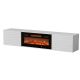 5. TULA TV cabinet 183x35x37 white matt + black fireplace