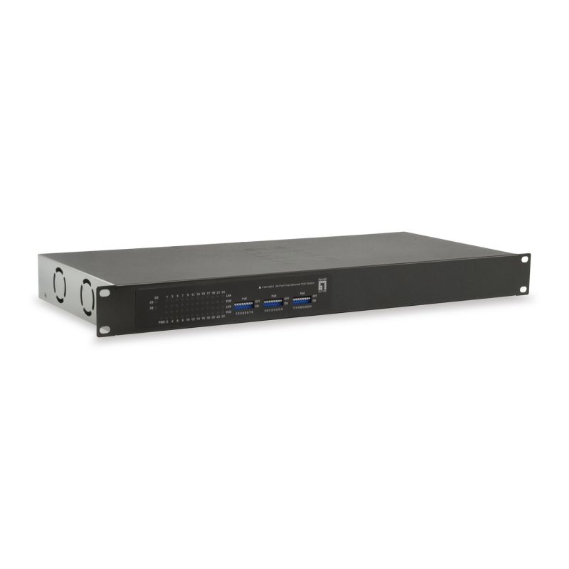LevelOne FE PoE+ Switch 26-Port 19" 150W 1Gbps