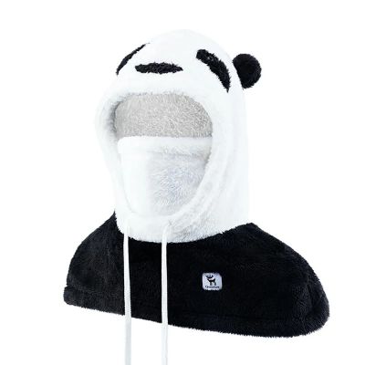 2. Qunature Panda Ski Balaclava for Kids/Adults Size M - Black/White