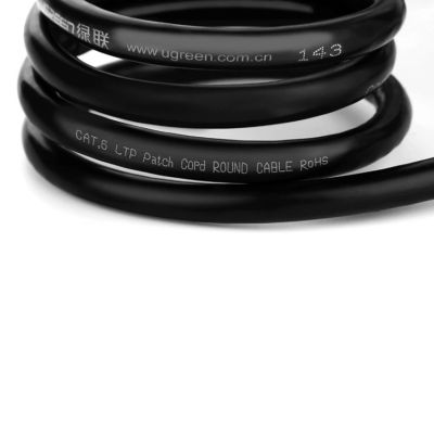 16. Ugreen NW112 11283 Network Ethernet Cable RJ45 (Female) - RJ45 (Male) F/UTP Cat. 6 1 Gbps 5m - black