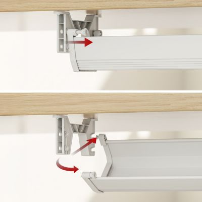 4. MACLEAN UNDERDESK CABLE ORGANIZER/EXTENSION CORD, MAX LOAD 5KG, WHITE MC-106 W