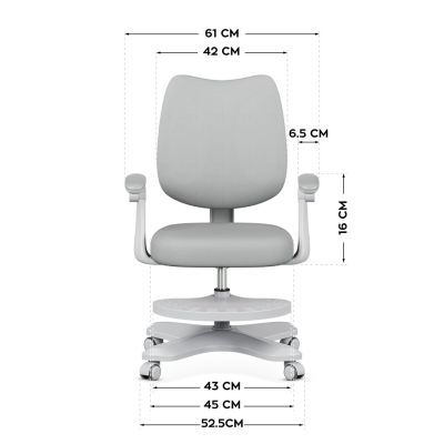 6. Junior 4.6 Gray Swivel Chair
