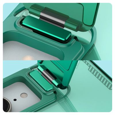 11. Nillkin Iceblade Prop Case with Lens Cover and Stand for iPhone 16e / 17e - Green