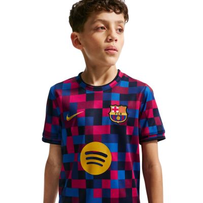 3. Nike FC Barcelona Kids' T-Shirt Burgundy and Blue II1752 621