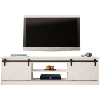 4. GRANERO TV cabinet 200x56.7x35 white/white gloss
