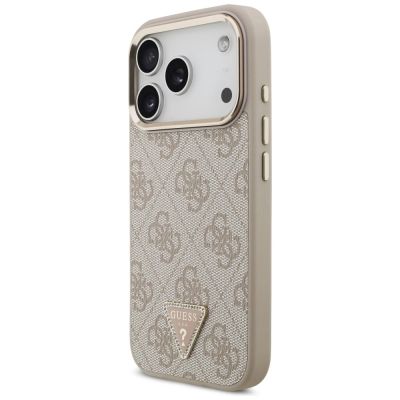 2. Guess 4G Triangle Logo MagSafe Case for iPhone 18 Pro / 17 Pro - Rose Gold
