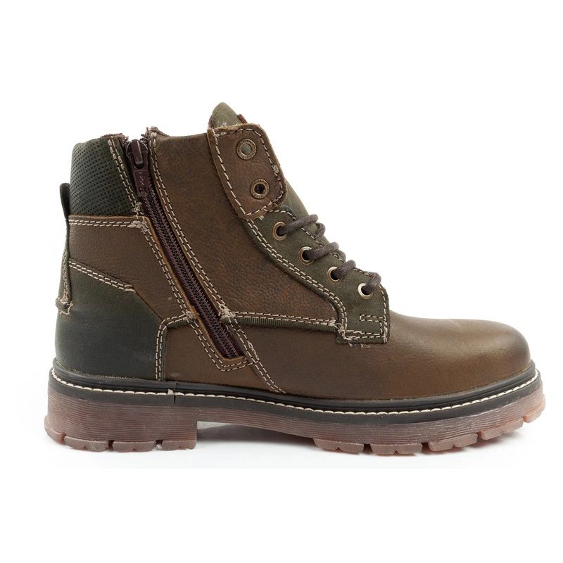 4. Wrangler Allan Mid men's boots Chelsea boots elegant leather green brown