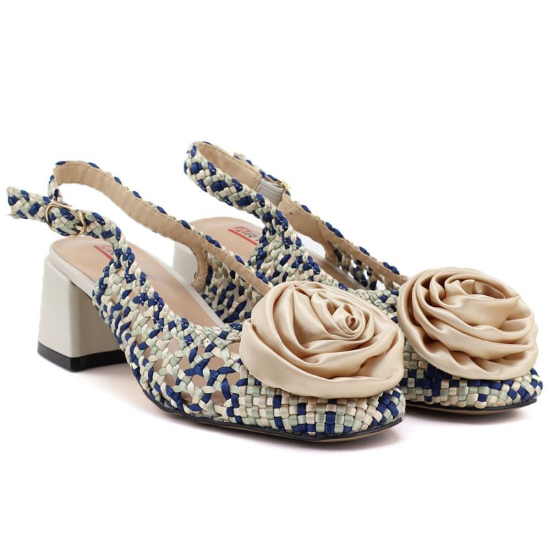 4. Women's textile heeled sandals Artiker 58C0372