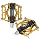 Rockbros JT201012LG 2010-12L Aluminum Platform Bicycle Pedals - Gold