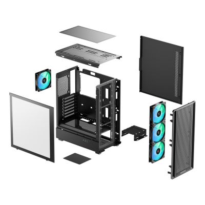 11. DeepCool CC550 4F Midi Tower Black