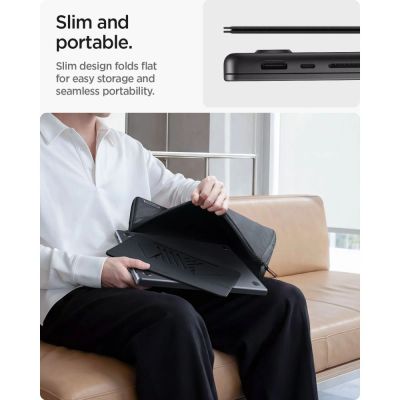 11. Spigen SlimFold LD201-S6 Laptop Stand - Gray