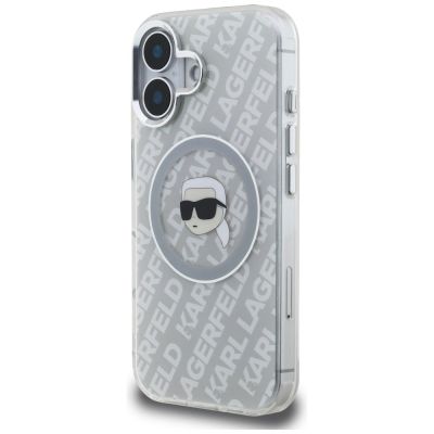 2. Karl Lagerfeld IML Karl Head Logo MagSafe Case for iPhone 16 - Gray