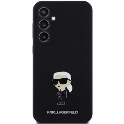 3. Karl Lagerfeld Silicone Ikonik Metal Pin case for Samsung Galaxy S23 FE - black