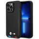 BMW Leather Stamp Tricolor Case for iPhone 14 Pro - Black