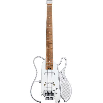 DONNER-HUSH-X-LIVE-WHITE - Electric guitar with built-in speaker