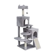 Cat scratching post 45x45x137 cm, gray, REBEL ANIMALS