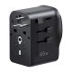 5. Ugreen S550 65W Universal Travel Adapter - Black