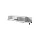 2. TV cabinet MARMO 2D1S1K 195x40xH47.5 white matt/white marble