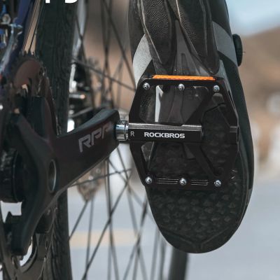 5. Rockbros K371 Reflective Aluminum Bicycle Pedals with Sealed Bearings - Black