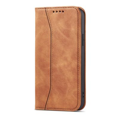 9. Magnet Fancy Case Case for iPhone 13 Pro Max Pouch Card Wallet Card Holder Brown