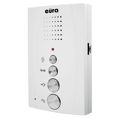 3. Door Intercom EURA ADP-51A3 “DIFESA” – single-family, 2 indoor handsets, intercom (white)